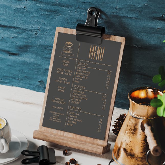 Bakery Small Caffee Table Menu (Creator Uploaded)