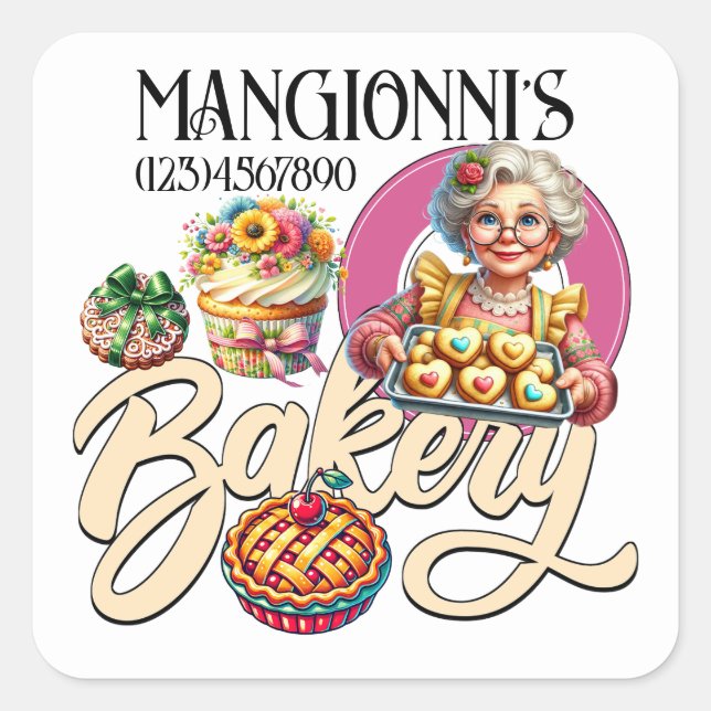 Bakery Square Sticker (Front)