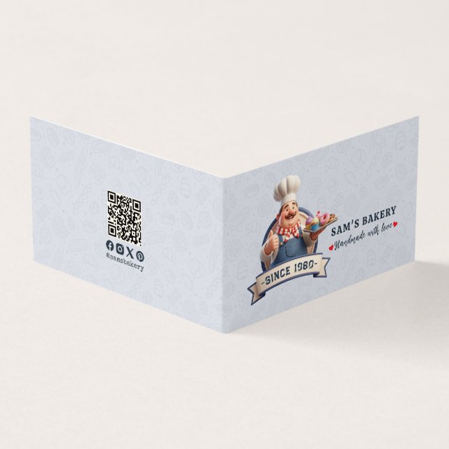 Bakery Store Pastry Chef Dessert Cake Baker Detail Business Card (Outside)