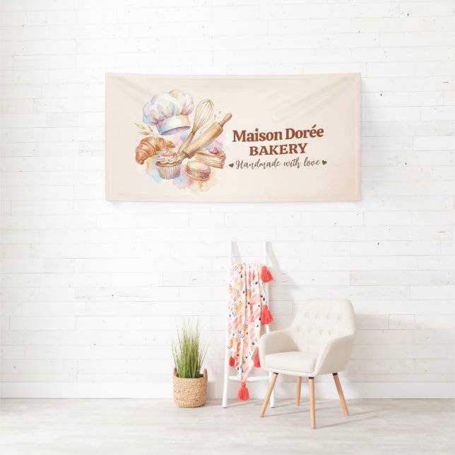 Bakery Store Pastry Chef Dessert Sweets Cake Baker Banner (Insitu)