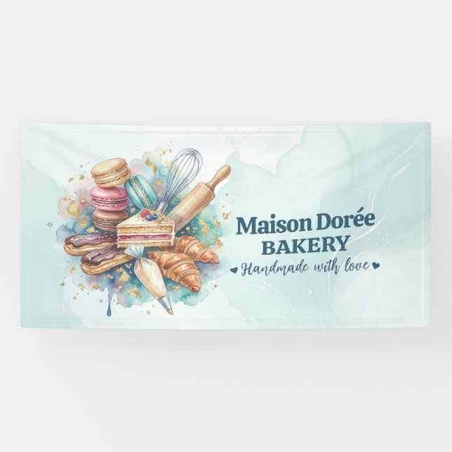 Bakery Store Pastry Chef Dessert Sweets Cake Baker Banner (Horizontal)