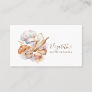 Bakery Store Pastry Chef Dessert Sweets Cake Baker Business Card