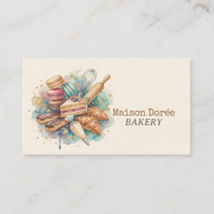 Bakery Store Pastry Chef Dessert Sweets Cake Baker Business Card