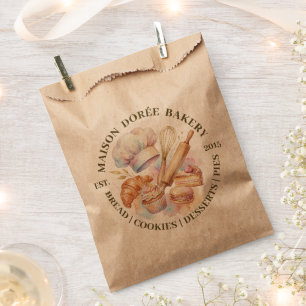 Bakery Store Pastry Chef Dessert Sweets Cake Baker Favour Bag