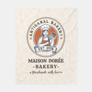 Bakery Store Pastry Chef Dessert Sweets Cake Baker Fleece Blanket