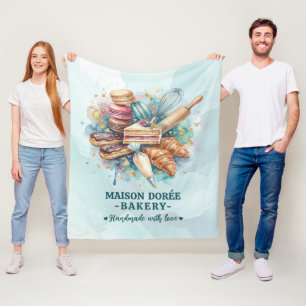 Bakery Store Pastry Chef Dessert Sweets Cake Baker Fleece Blanket