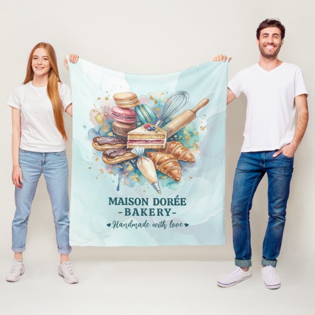 Bakery Store Pastry Chef Dessert Sweets Cake Baker Fleece Blanket (In Situ)
