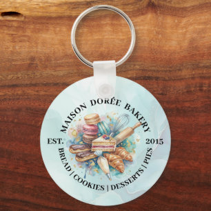 Bakery Store Pastry Chef Dessert Sweets Cake Baker Key Ring