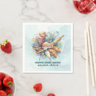 Bakery Store Pastry Chef Dessert Sweets Cake Baker Napkin