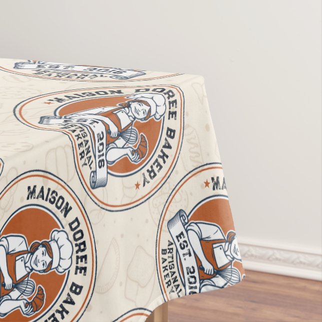 Bakery Store Pastry Chef Dessert Sweets Cake Baker Tablecloth (In Situ)
