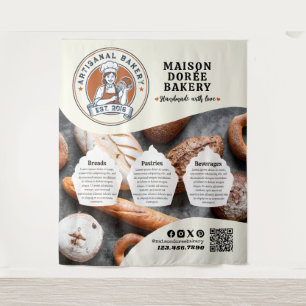 Bakery Store Pastry Chef Dessert Sweets Cake Baker Tapestry