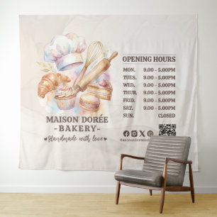 Bakery Store Pastry Chef Dessert Sweets Cake Baker Tapestry