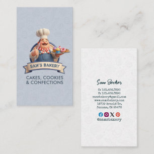 Bakery Store Pastry Chef Desserts Sweets Cake Shop Business Card