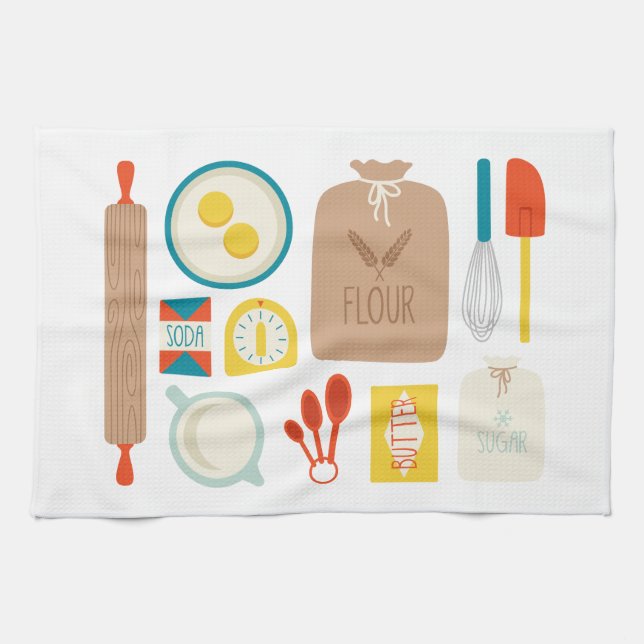 Bakery Supplies Tea Towel (Horizontal)