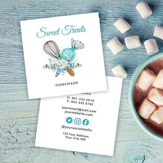 Bakery Sweet Square Business Card (Creator Uploaded)