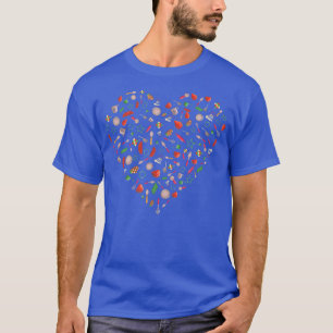 Bakery Tools In Heart Shape Girls Women Baking Lov T-Shirt