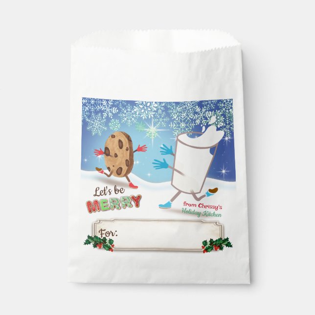Bakery treat bags Christmas cookies personalised (Front)