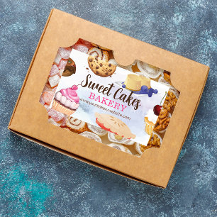 Bakery Watercolour  Rectangular Sticker