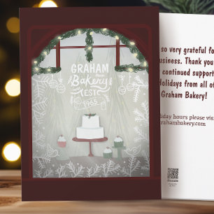 Bakery Winter Holiday Customer Appreciation Card
