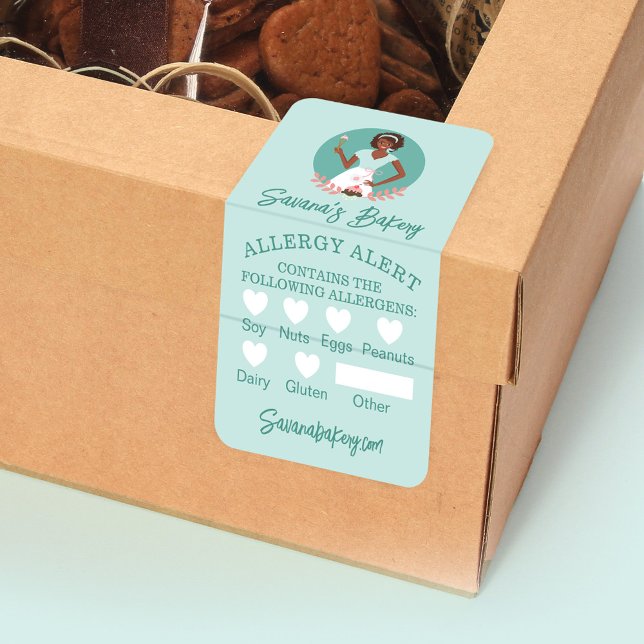 Bakery Woman Food Safety Allergy Alert Bakery Mint (Creator Uploaded)