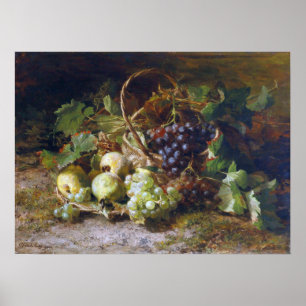 Bakhuyzen - Fruit Still Life With Grapes And Pears Poster