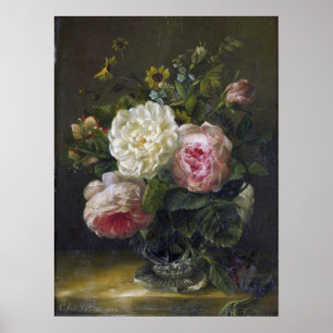 Bakhuyzen - Still Life & Flowers In A Crystal Vase Poster