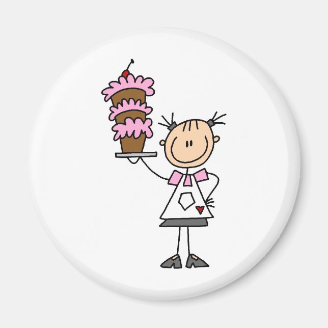 Baking A Cake Magnet (Front)