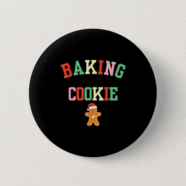 Baking A Little Cookie Pregnant Christmas Mom To B 6 Cm Round Badge (Front)