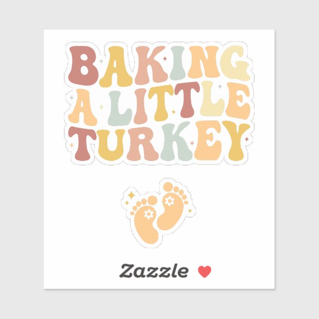 Baking a little turkey cute pregnancy announcement (Sheet)