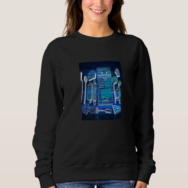 Baking Accessories Blueprint Cake Baking Tools Sweatshirt (Front)