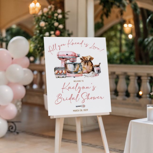 Baking All You Knead is Love Bridal Shower Welcome Poster (Creator Uploaded)
