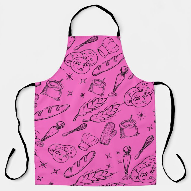 baking and cooking tools and food modern baker apron (Front)