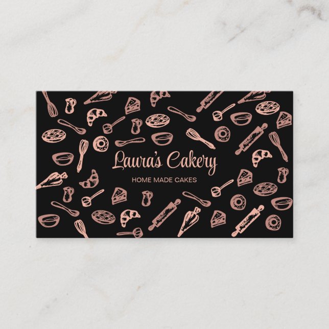 Baking and Cooking Utensil Bakery Business Card (Front)