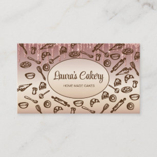 Baking and Cooking Utensil Bakery Business Card