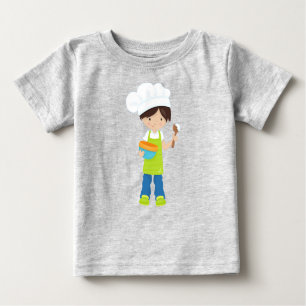 Baking, Baker, Bakery, Apron, Cute Boy, Brown Hair Baby T-Shirt