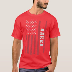 Baking Baker Cooking Cake Cupcake USA US Flag T-Sh T-Shirt