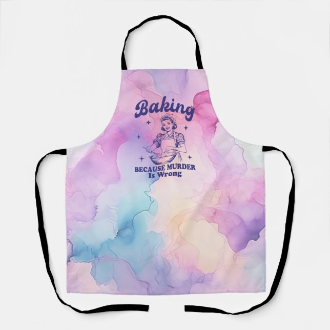 Baking: Because Murder is Wrong  Apron (Front)