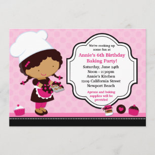 Baking Birthday Party Invitation