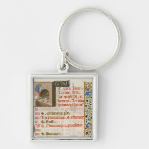 Baking Bread, from a Book of Hours Key Ring