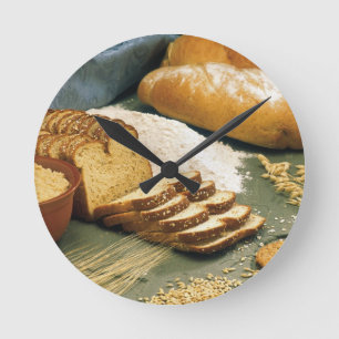 Baking Bread Round Clock