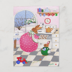 Baking Bunny Postcard