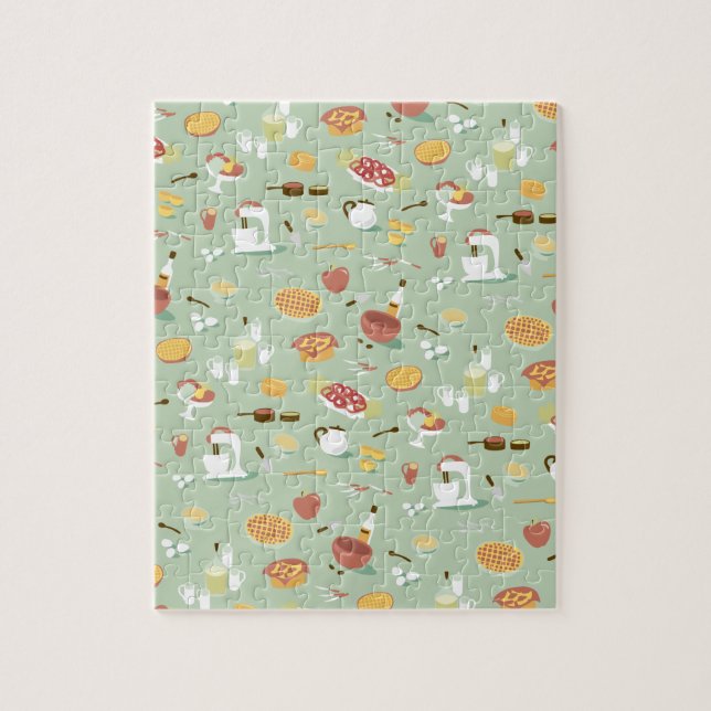 Baking Cake and Pies in the Kitchen Jigsaw Puzzle (Vertical)
