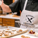 Baking Champion White Kitchen Apron for Bakers<br><div class="desc">If your Dad is the best baker around,  what about getting him his very own personalised Baking Champion cooking apron with his initials on it. Perfect for keeping his clothes clean while he bakes you your favourite cakes. Suitable for all baking champions and dad's that like to bake.</div>