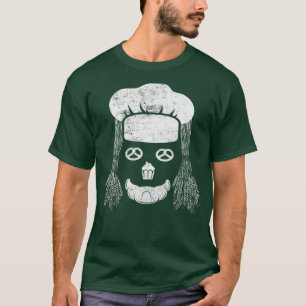 Baking Chef for Bread and Pastry Baker Face Distre T-Shirt