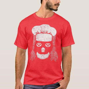 Baking Chef for Bread and Pastry Baker Face Distre T-Shirt