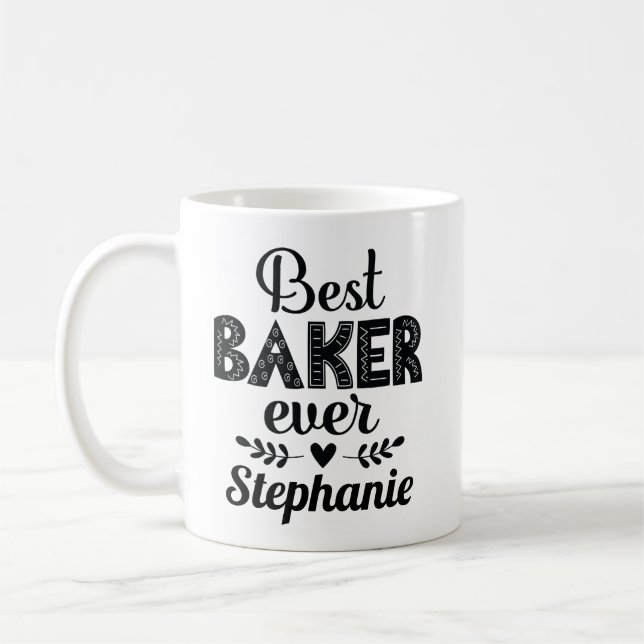 Baking Chef Gift Best Baker Ever Coffee Mug (Left)