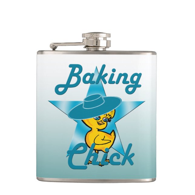 Baking Chick #7 Hip Flask (Front)
