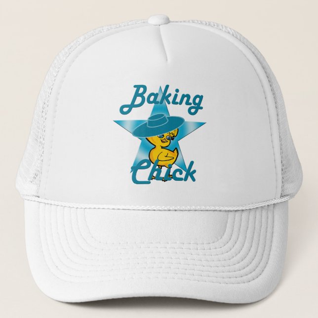 Baking Chick #7 Trucker Hat (Front)