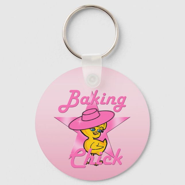 Baking Chick #8 Key Ring (Front)