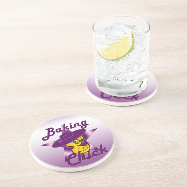 Baking Chick #9 Coaster (Side)